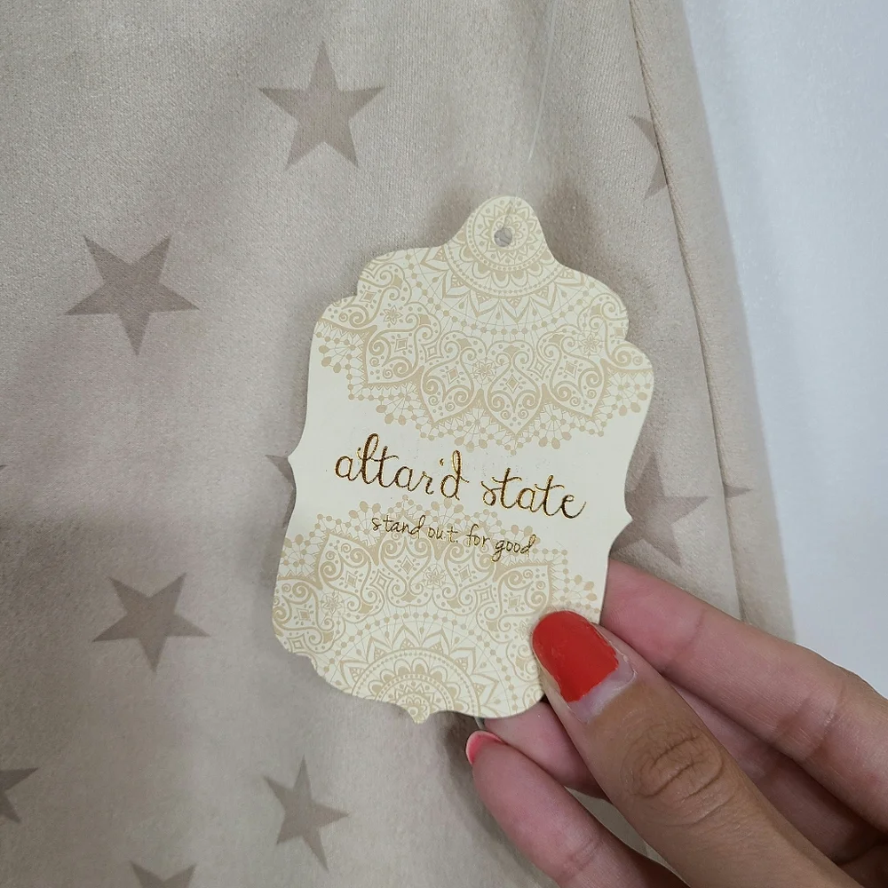 Altar'd State | NWT Faux Suede Star Mini Skirt Small